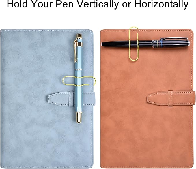 Wisdompro Pen Clip, 12 Pack Stainless Steel Pencil Clip Holder for Notebook, Books, Journal, Clipboard, Paper, etc. - 2.6 x 0.7 inch (Gold)