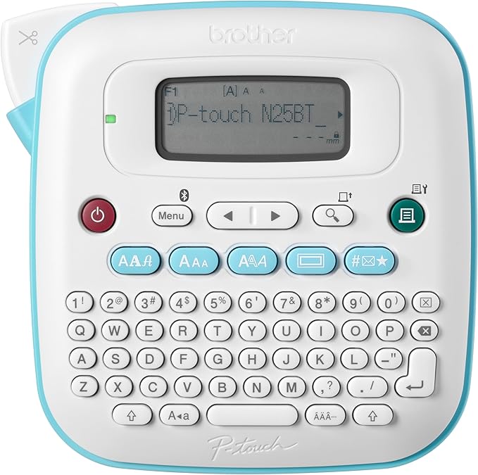 Brother P-Touch PT-N25BTV3 Personal Connected Label Maker, Bluetooth (Bundle), Design&Print2 app, Portable, Handheld, 3 Sample Label Tapes Included, Prints with P-Touch Btag½â€ (12mm) Wide Tapes