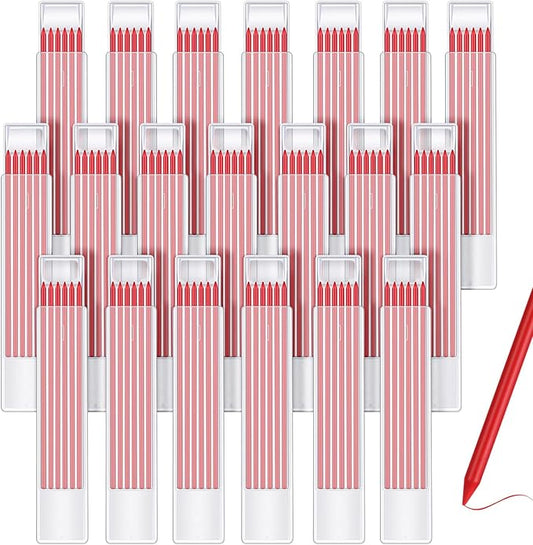 Zhehao 120 Pieces 2.8 mm Carpenter Pencils Lead Refills HB Refill for Construction Pencils Refills Mechanical for Writing Drawing Drafting Woodworking Construction(Red)