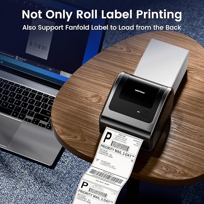 Bluetooth Shipping Label Printer 4x6 - D450BT Thermal Label Printer for Shipping Packages, Small Business, Home, Office, Compatible with Amazon, Ebay, Tiktok, Etsy, USPS