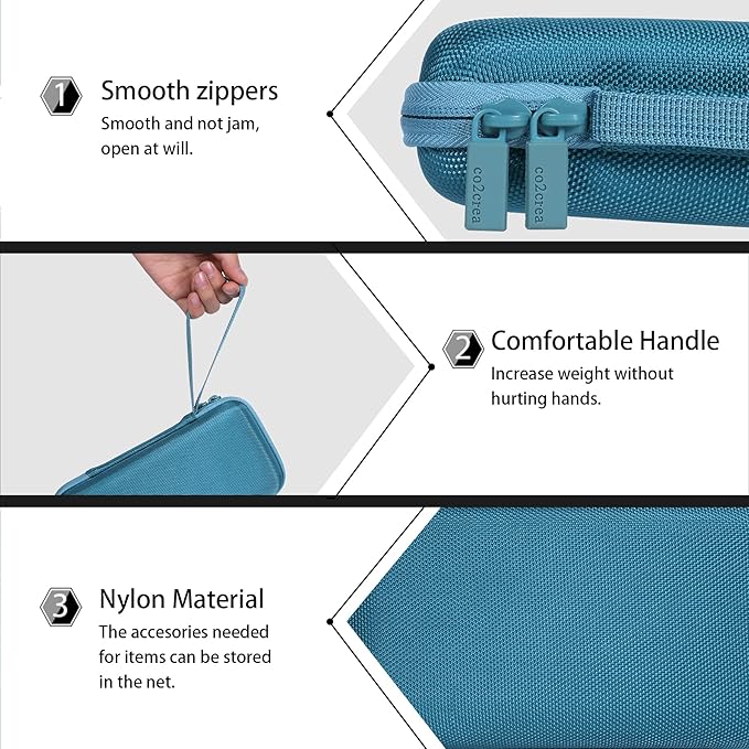 co2CREA Carrying Case for Texas Instruments TI-84 Plus CE Python Enhanced/TI-84/TI-Nspire CX II CAS/TI-Nspire CX II/TI-83 Plus/TI-89 Titanium/TI-85/TI-86 Color Graphing Calculator, Teal Case