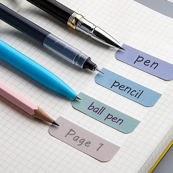 AccEncyc 960 Pcs Colored Index Tab 0.5"x1.1" Large Book Sticky Tabs Repositionable Page Tabs Flags Page Markers Labels for Notebooks, Filing, Classification,12 Colors