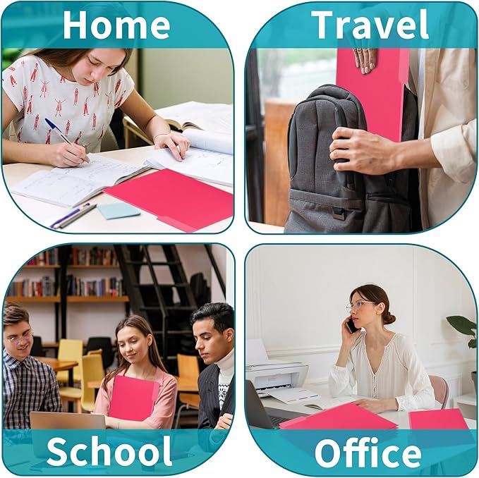 36 Packs Colored File Folders,Rose Red File Folders,Two Tone Color File Folder 8.5 x 11 Inch,1/3 Cut Tabs Letter Size,Manila File Folders for Office,School and Home,Organization