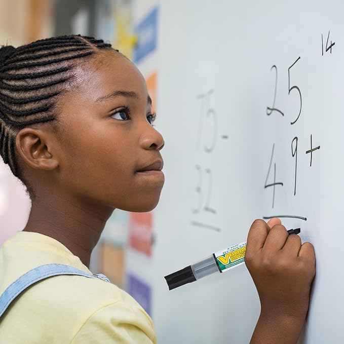 PILOT V Board Master BeGreen Refillable White Board Markers, Chisel Tip, Black Ink, 12 Count