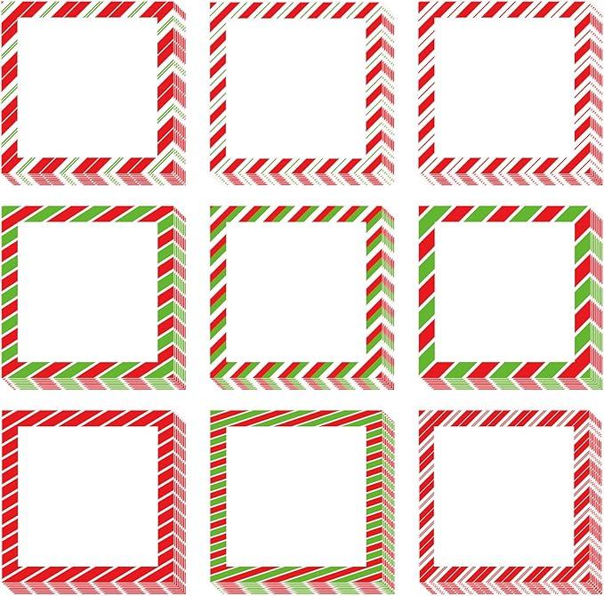 clothmile 9 PCS Christmas Sticky Note Christmas Note Pads Christmas Notepad Set Cute Self Adhesive Memo Notepads for Xmas Winter Holiday Party School Work Study Supplies，450 Sheets(Christmas Candy,9)