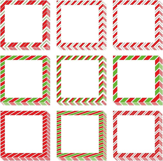 clothmile 9 PCS Christmas Sticky Note Christmas Note Pads Christmas Notepad Set Cute Self Adhesive Memo Notepads for Xmas Winter Holiday Party School Work Study Supplies，450 Sheets(Christmas Candy,9)