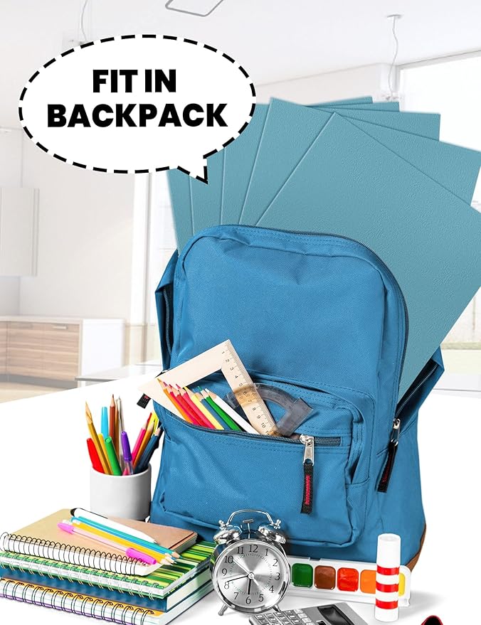 SUNEE Folders with Pockets (25 Pack, Warm Blue), 2 Pocket Folders Fit Letter Size, Paper File Folder for School Office Home Business, Textured Paper