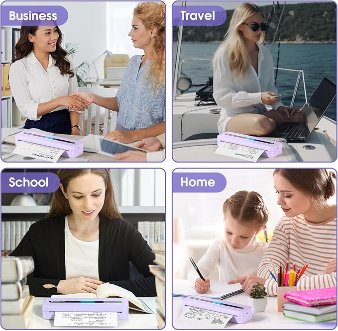 Phomemo Portable Thermal Printer, Bluetooth Portable Printers Wireless for Travel, M832 Inkless Mobile Printer for Phone Laptop, Support 8.5''x11''/A4/4.33''/3.15''/2.08'' Thermal Paper, with Case