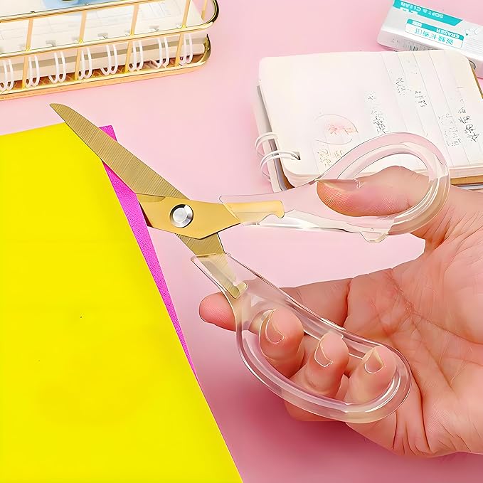 Fabric Scissors - 9 Inch Comfortable Handle All Purpose Scissors for Adults cutting,Tailor's Shears - All-Purpose Fabric, Crafting & Office & kitchen/Gold