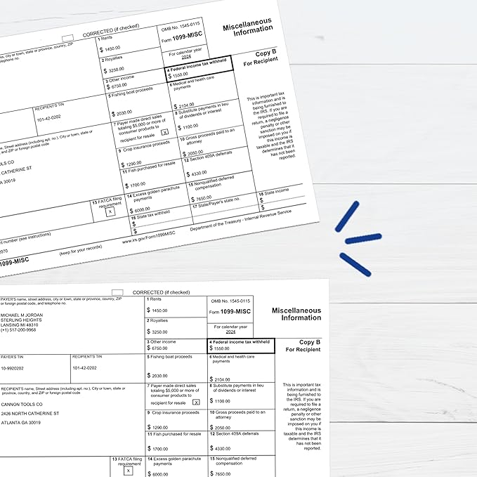 PrintWorks Professional Half Sheet Perforated Paper 8.5” x 11” - Perfect For W-2, 1099, & Statement Use - Made in the USA - 500 Sheets - 20 lb - A5 Paper - Printer Compatible - White (04116)