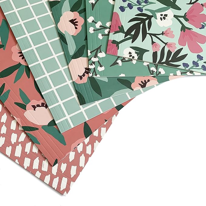 Cute File Folders, Set of 12 3-Tab Letter Size Decorative File Folders Boho Manilla 8.5 x 11 – Pretty Designer Home Office School Supplies (Blossom)