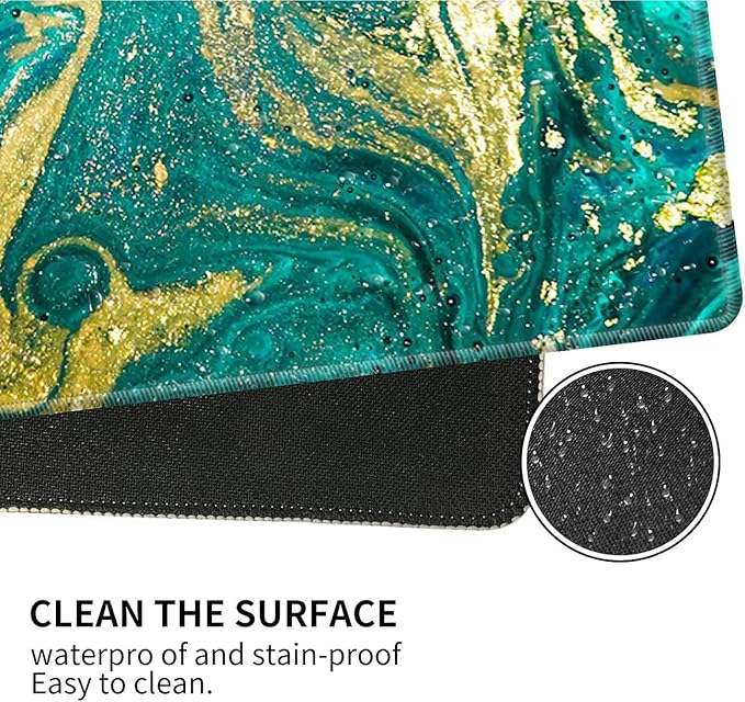 Big Desk Pad (31.5 X 11.8 Inch) Desk Mat Accessories for Women Men Desk Protector Extended Mouse Pad for Office/Home Accessories Writing Pad for Top of Desks +Cup Coaster, Teal