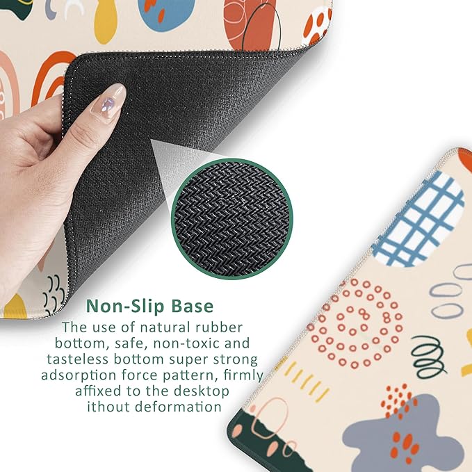 Large Mouse Pad Creative Cartoon Doodle Extended Gaming Mouse Pad Desk Mat Stitched Edges Mousepad Non-Slip Rubber Base Keyboard Pad for Laptop Computer PC 35.4 x 15.7 inches