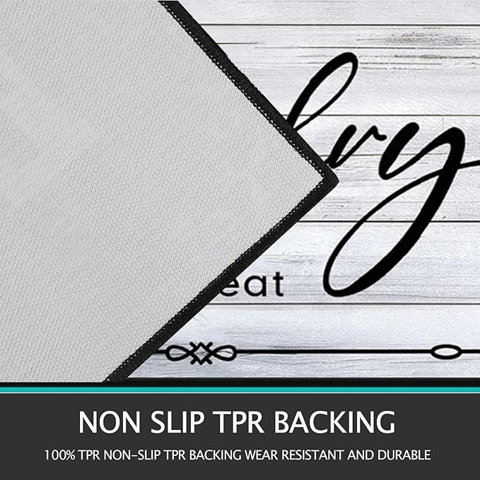 Laundry Room Rug Runner 20"X59" Non Slip Farmhouse Mats Organization and Washable Floor Long Rugs for Laundry Room Accessories Mudroom Kitchen Bathroom Area Rugs Decor