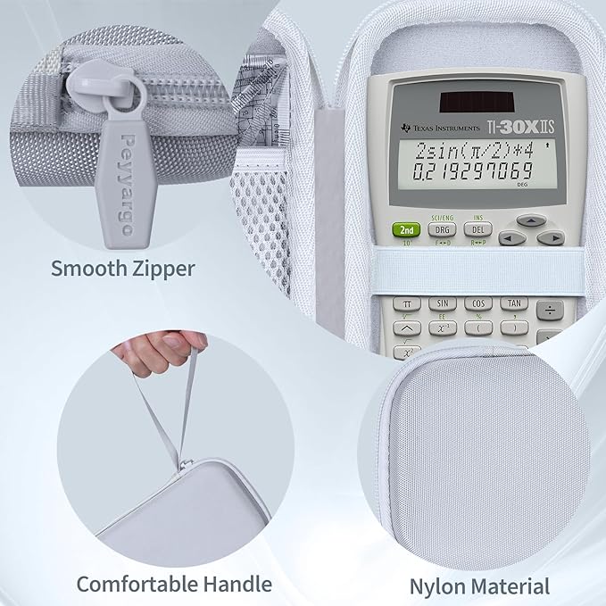 Case Compatible with Texas Instruments TI-30XIIS TI-30XS TI-30Xa TI-36X Pro Scientific Calculator (Case Only) - White