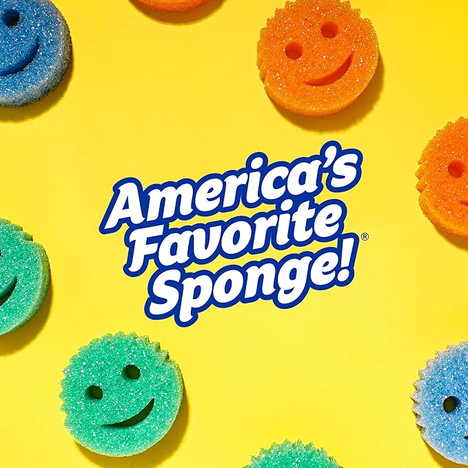 Scrub Daddy- Scrub Daddy Dye Free- FlexTexture Sponge, Soft in Warm Water, Firm in Cold, Deep Cleaning, Dishwasher Safe, Multiuse, Scratch Free, Odor Resistant, Functional, 1pk (Pack of 1)
