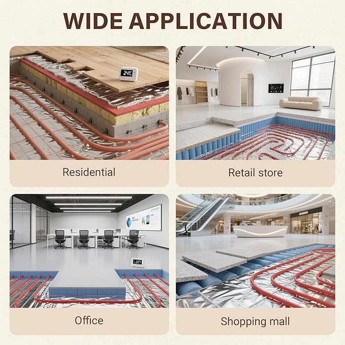 PEX Foamboard Stapler Kit with 1100 Staples, Stand Up PEX Staple Gun for Radiant Floor Heating, 1-1/2" Jam-Free Foamboard Staples Compatible with 1" & 2" Foam Board, Ergonomic D-Grip Handle