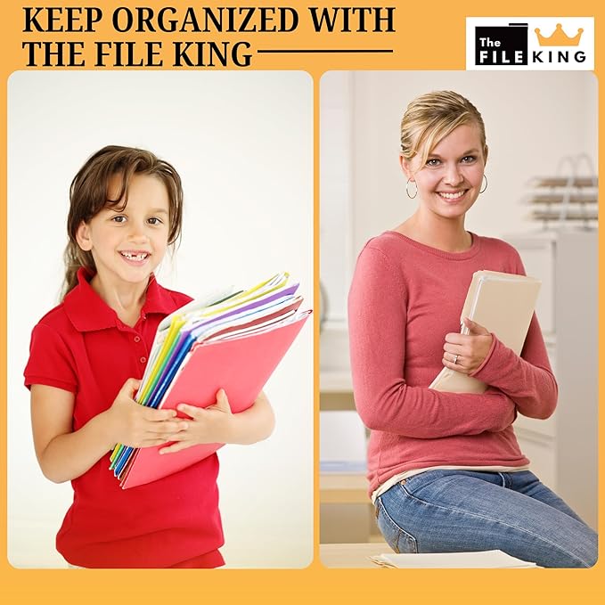 The File King Expanding File Wallet - Legal Size, 50 Redropes | USA Made | 3.5” Expandable File Folders | Redwell Folders Legal Size Wallets | Red Rope Expanding File Folder with Flap & Elastic Cord