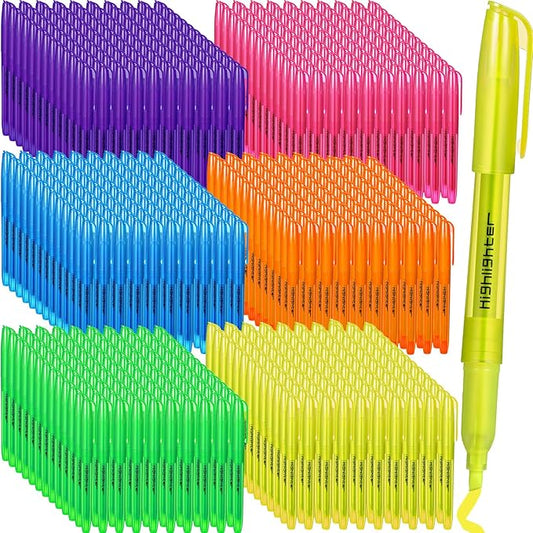 Thenshop 480 Pcs Highlighter Bulk Pack Assorted Colors Highlighter Markers Chisel Tip Fluorescent Pens for Office Classroom Back to School Supplies
