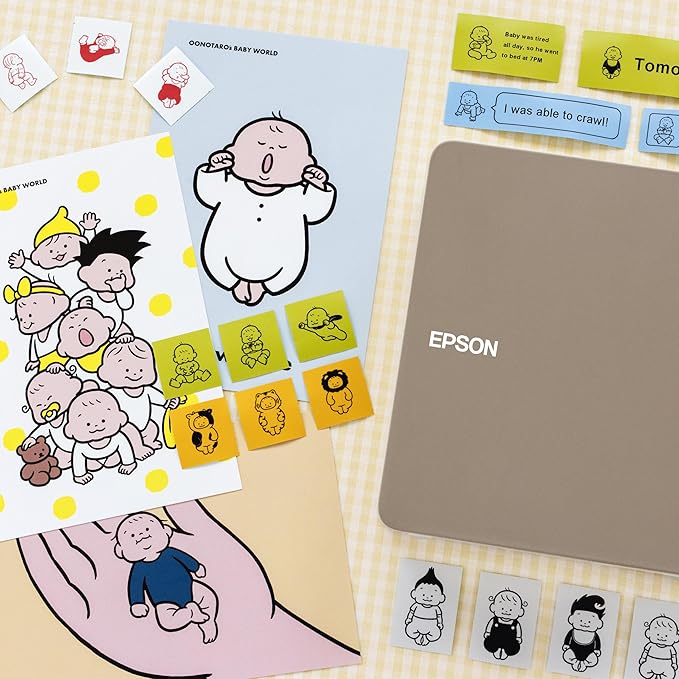 LABELWORKS Epson LW-K200PXRDB Printer and Primary Tapes - Label Maker and Primary Colored Matte Label Tapes