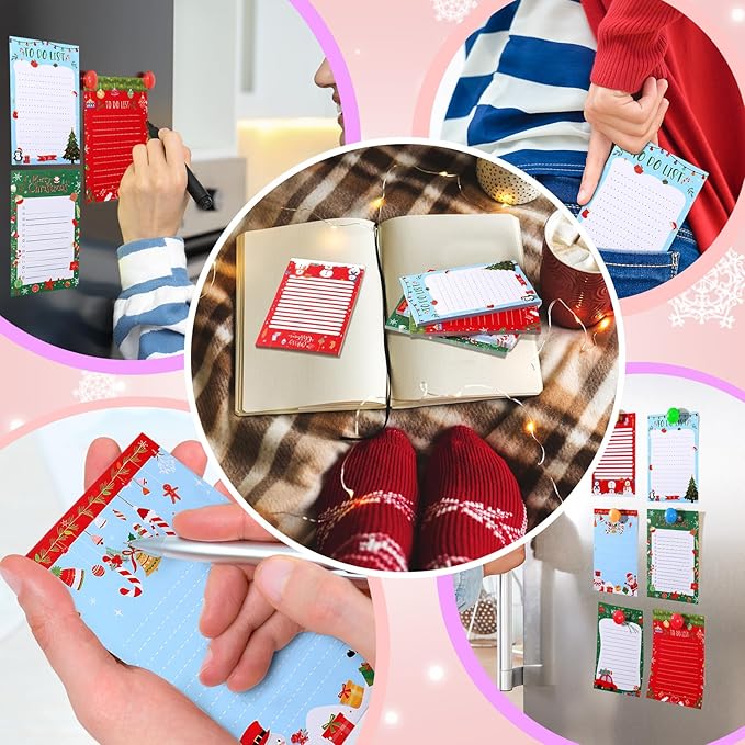 300 Sheets to Do List Notepad Daily Checklist Sticky Notes Cute Undated Memo Pad Color Block to Do Note Pad Weekly Plan Agenda and Organizer Planners for College(Snowman Style,3.14 x 5.11 Inch)