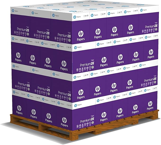 HP Printer Paper | 8.5 x 11 Paper | Premium 28 lb | 60 Case Pallet - 150,000 Sheets |100 Bright | Made in USA - FSC Certified | 205200P