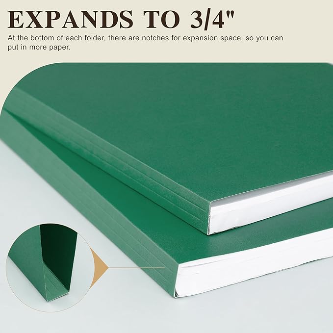 Color File Folders, 1/3-Cut Tabs, Letter Size, Assorted Colors Organizer File Folders for School Home Office Business (120, Assorted Colors)