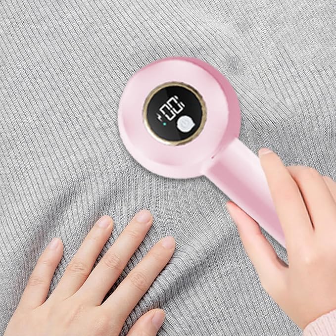 Fabric Lint Shaver, Clothes Fuzz Shaver, USB Powered Shaver and Lint Brush 2 in 1, Laundry Supplies to Remove Fuzz, Lint Balls, Pills On Clothes, Sweater, Seat Mat, Sofa, Furniture, Bedding (Pink)
