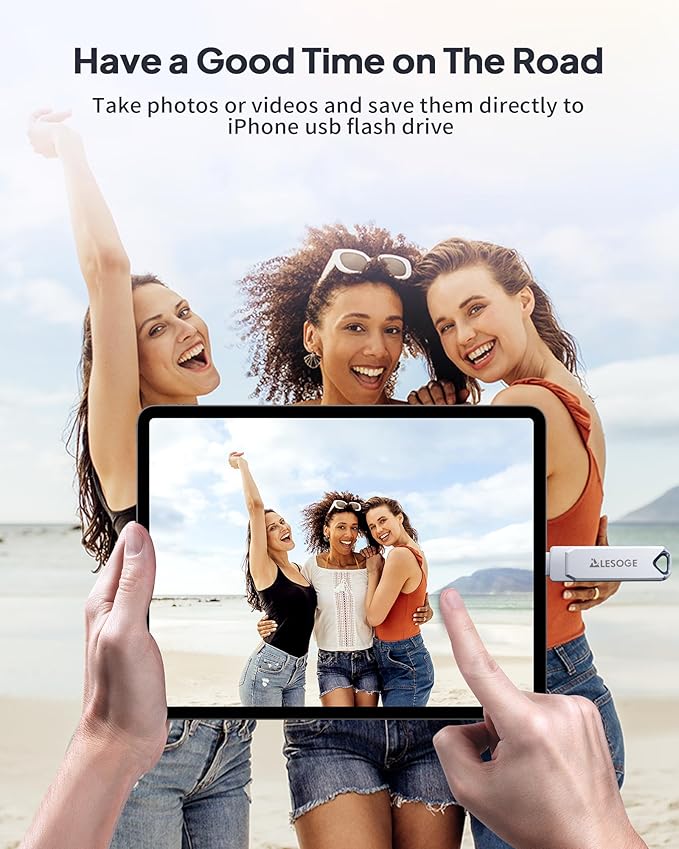 MFi Certified Flash Drive 512GB Thumb Drive USB Memory Stick High Speed External Storage Jump Drive USB Stick Photo Stick for iPhone/iPad/Android/PC and More Devices