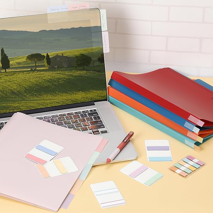 Mr. Pen- Sticky Index Tabs, 500 Pcs, 21 Sets, Colorful Sticky Tabs for Notebooks, Page Markers, Page Tabs for Binders, Page Tabs Sticky Tabs for Books, Notebook Tabs