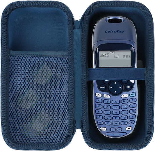 Storage Case Compatible with DYMO LetraTag 100H / 100H Plus Handheld Label Maker (Blue Case)