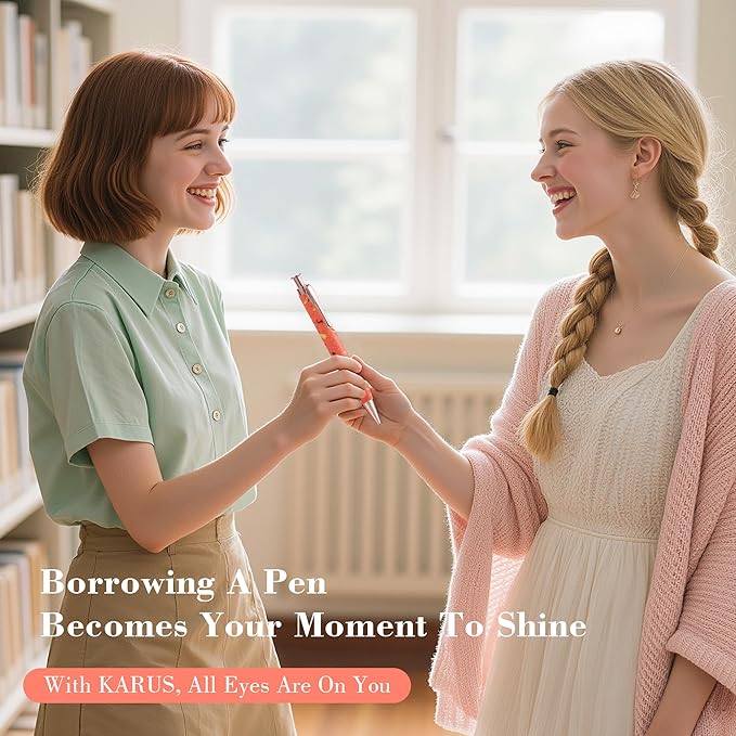 KARUS Gift Pen Set, Sustainable Refillable Ballpoint Pens with Black Ink, Stylish, Smooth Writing Pens for Women, Men, Office, Journaling, School, Thoughtful Gifting