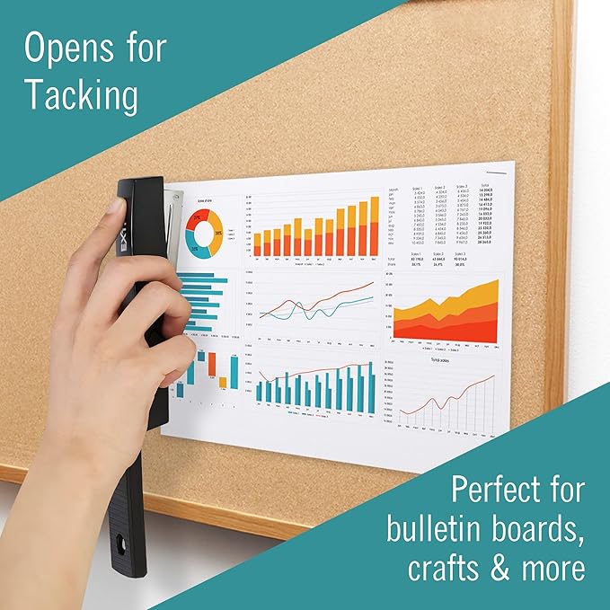 Stapler – Staplers for Desk, Black Stapler Heavy Duty 3 Pack, Staplers 25 Sheet Capacity for Office and Home