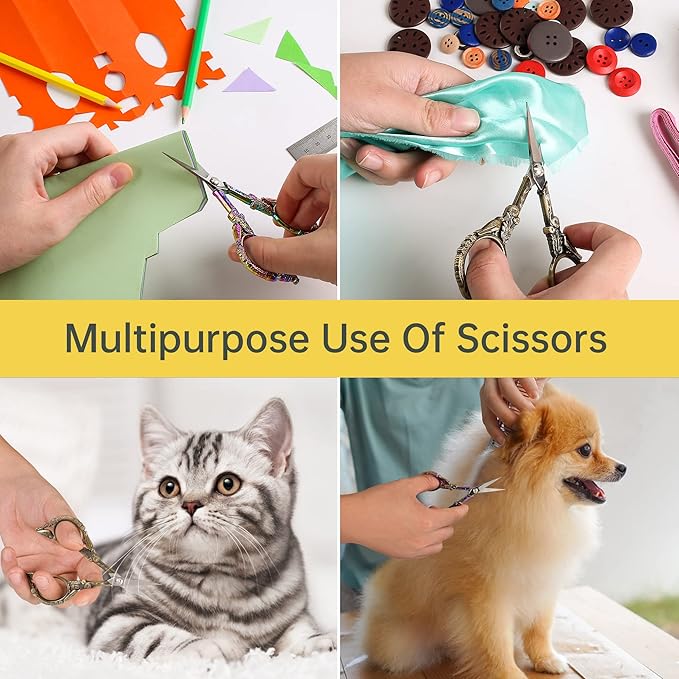 Crochet Scissors –Professional Grade Shears for sewing,Craft, Artwork, Crochet,trimming,Needlework,Yarn, Handicraft DIY Tool,Thread,Beauty Hair,4.5in