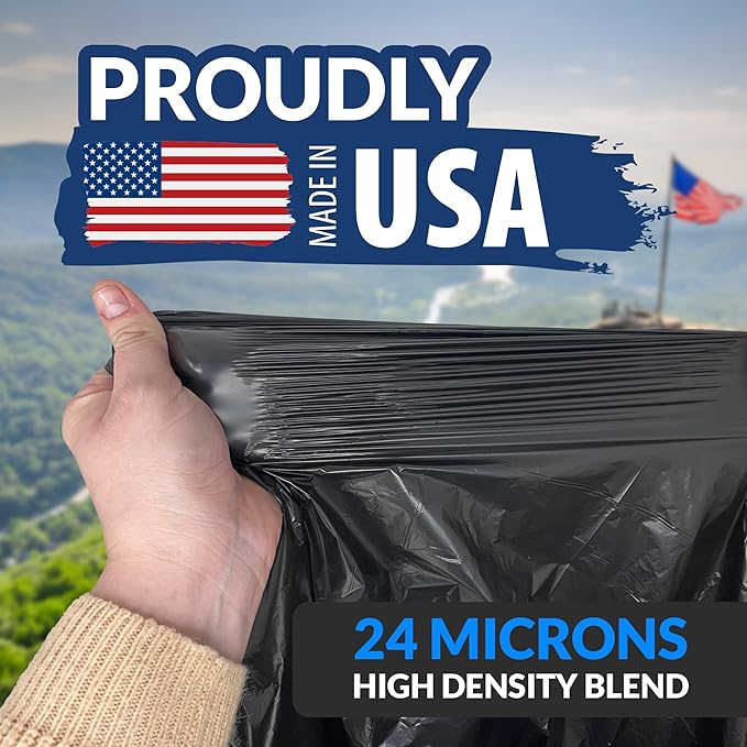 Reli. 95 Gallon Trash Bags Heavy Duty | 68 Trash Bags | Super Sizeable, Black, Garbage for Serious Cleanup