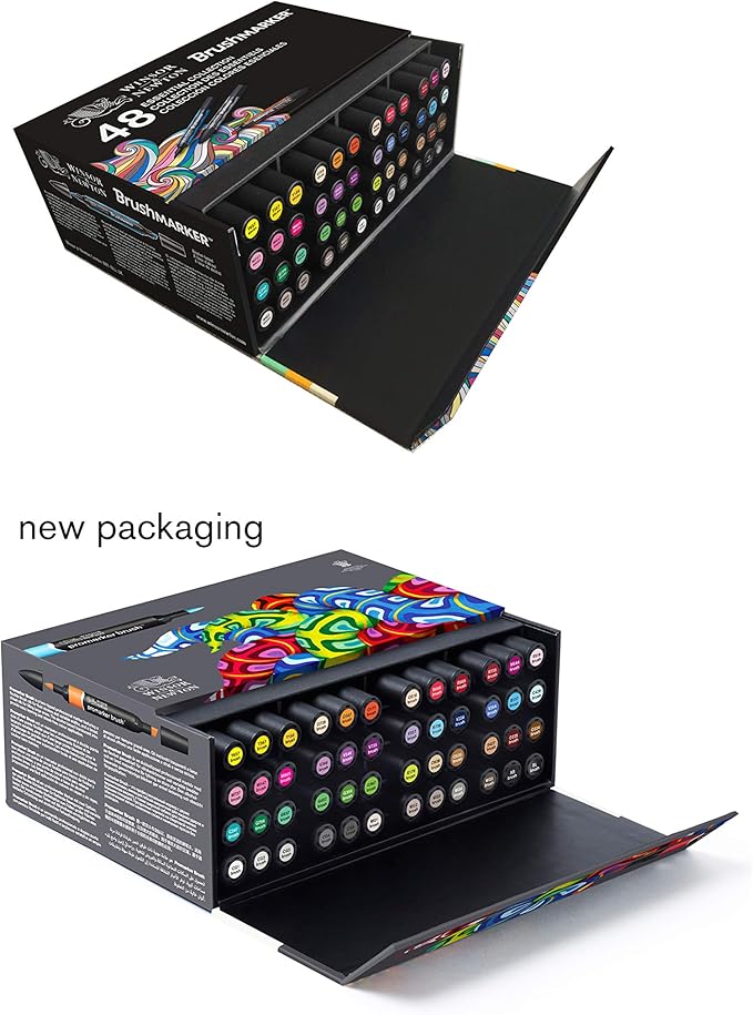 Winsor & Newton ProMarker Brush Set, 48 Count, Essential Collection