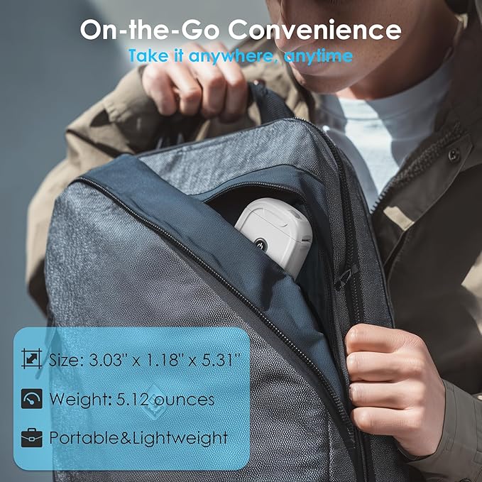 Mini Label Maker Machine with Tape – L11 Portable Bluetooth Label Printer, Wireless Thermal Sticker Maker for School, Home, and Office – White