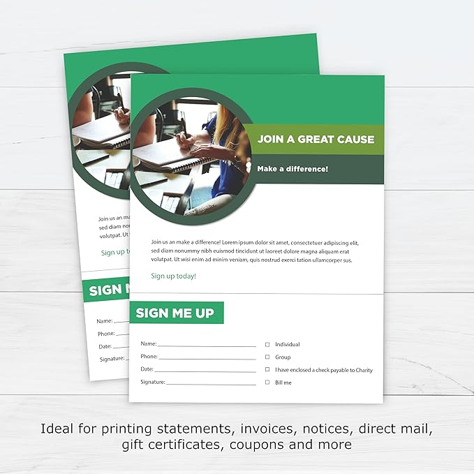 PrintWorks Professional 3 5/8" Horizontal Perforated Paper 8.5” x 11” - Perfect For W-2, 1099, & Statement Use - Made in the USA - 500 Sheets - 20 lb - Printer Compatible - White (04132)