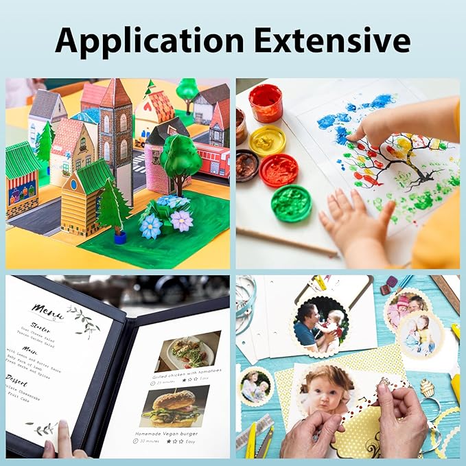 OcePor 100 Sheets White Cardstock 8.5” x 11”, 92lb/250gsm Card Stock, Thick Card Stock Paper, Heavy Cardstock Paper for Printer, Resume, Scrapbooks, Art, Crafts, Business Cards