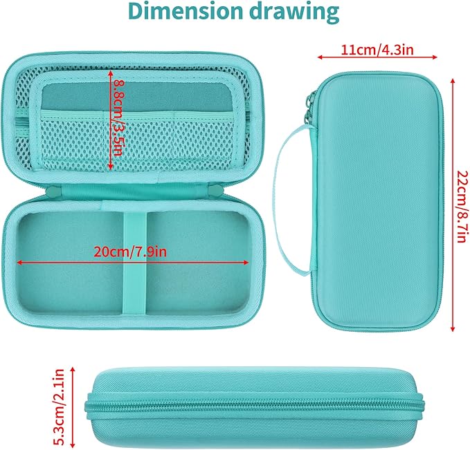 Storage Case Compatible with Texas Ti-84 Plus CE/TI-84 Plus/TI-Nspire CX II CAS/TI-Nspire CX II/TI-83 Plus/TI-89 Titanium/TI-85/TI-86 Calculator (Mint Green)