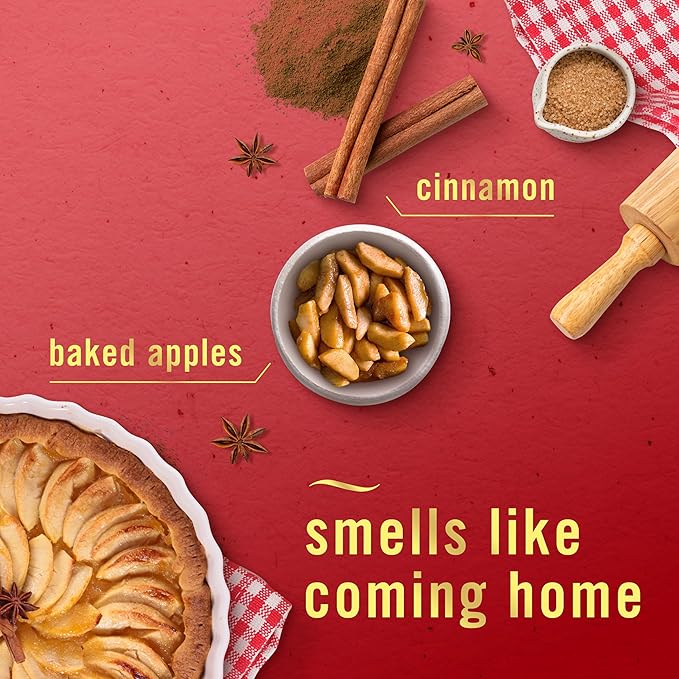 Febreze Plug In Air Freshener Scented Oil Refill Baked Cinnamon Apples, 4ct