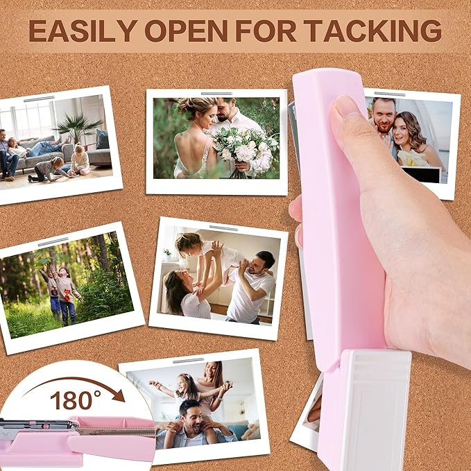 Deli Stapler, 12 Pack Staplers with 12000 Staples and 12 Staple Removers, Staplers for Desk, 25 Sheet Capacity, Pink