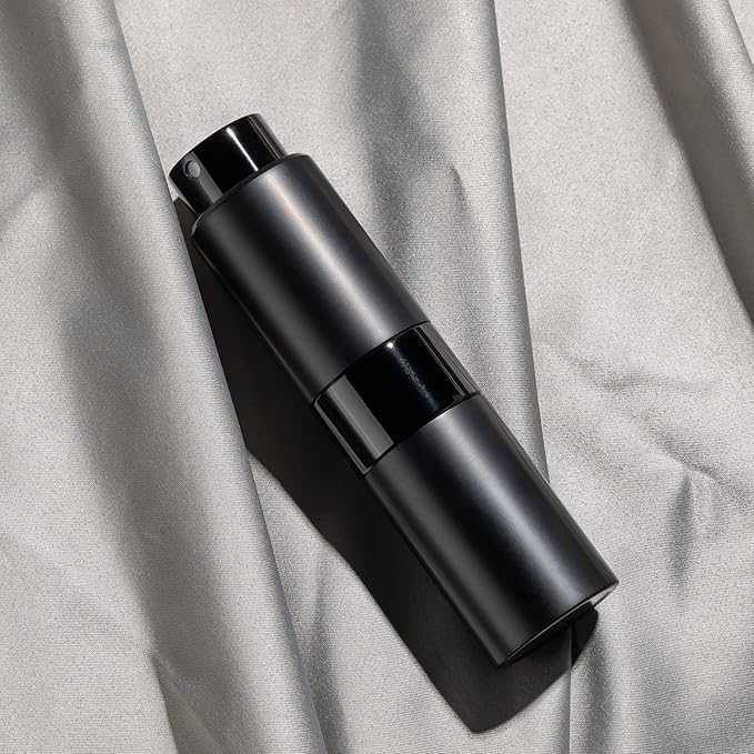 Perfume Travel Refillable Atomizer Bottle: Cologne Spray Mini for Refill - Empty Fragrance Sprayer for Men - Large Size 20ML Black