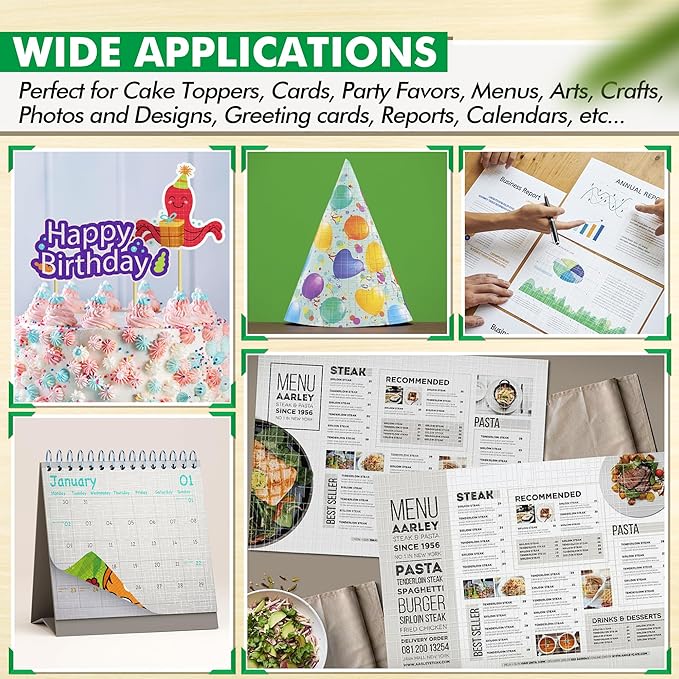 Koala Thick Grid Embossed Textured Double-sided Photo Paper 8.5x11 Inches 69LB Heavyweight 50sheets 260GSM Compatible with Inkjet Printer