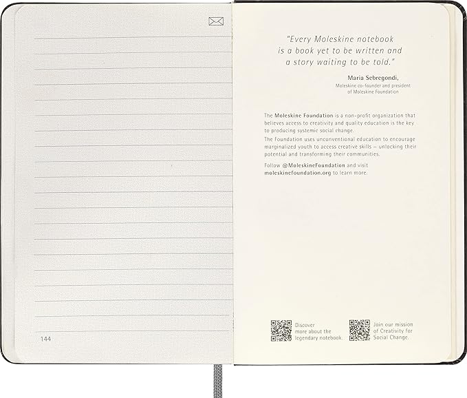 Moleskine Smart Notebook, Pocket, Ruled, Black, Hard Cover (3.5 x 5.5)