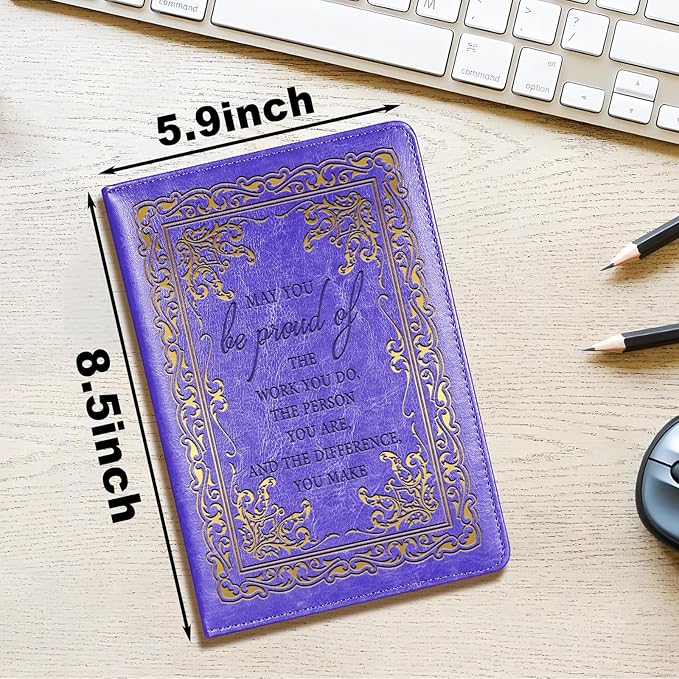 LBWCER Purple Journal for Women,Purple Notebook,Notebooks for School,May you be proud of the work you do, Social Worker Notebook,Travel Journal (May purple)