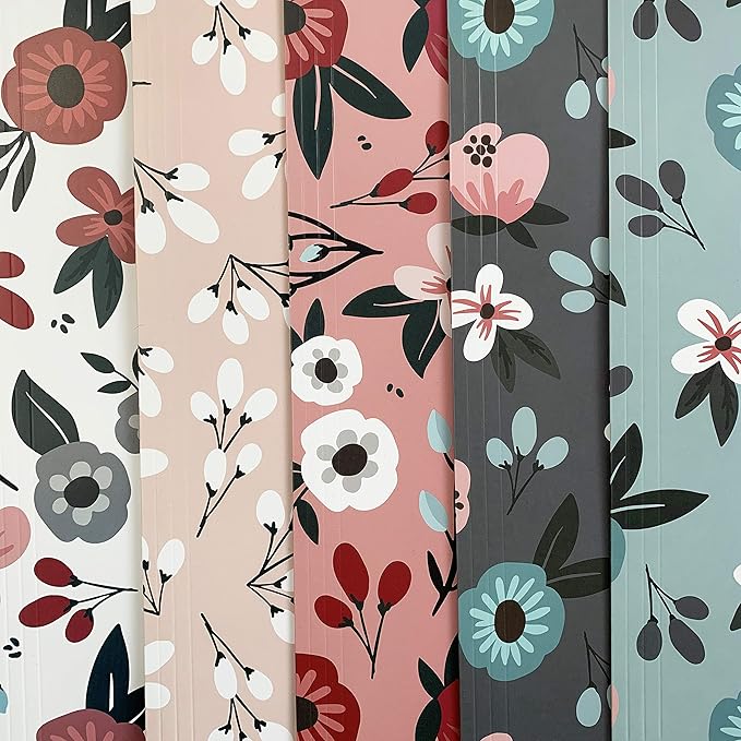 Cute File Folders, Set of 24 3-Tab Letter Size Decorative File Folders Boho Manilla 8.5 x 11 – Pretty Designer Home Office School Supplies (Tranquility)