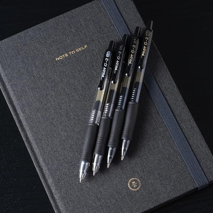 Pilot G2 Premium Gel Pens, Black Pens, Bold Point 1 mm, 12 Black