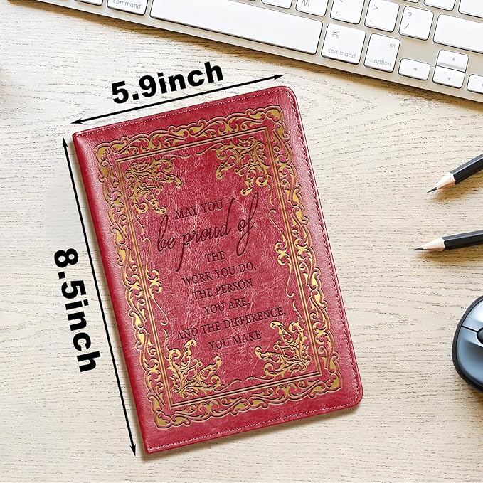 LBWCER Thank You gift May you be proud of the work you do, for Volunteer Staff Coach Nurse Teacher Social Worker Notebook Gift Thank You Gift Travel Journal (May red)