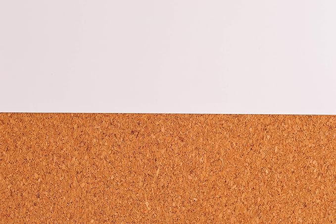 White Board Cork Board Combo - 15x12 in Dry Erase Board with Cork and 1 Magnetic Eraser, 4 Dry Wipe Markers, 4 Magnets and 10 Pins - Wall Hanging Whiteboard with Corkboard for Home and Office (15x12)